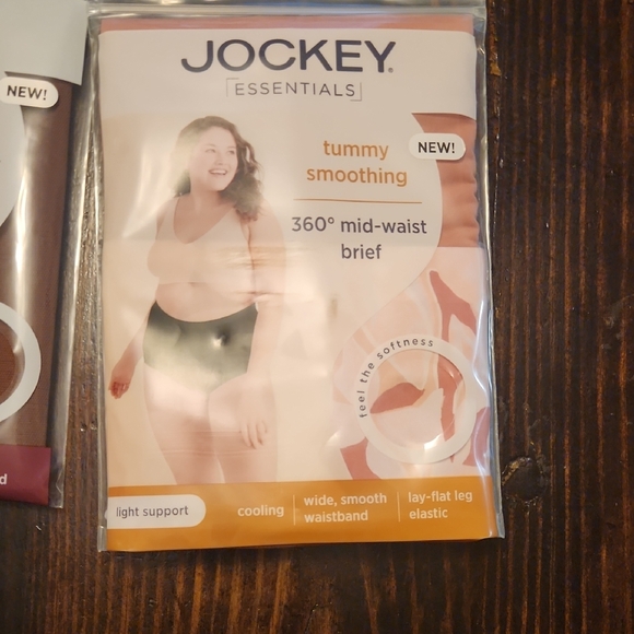 Jockey Essentials Women's High-Waist Brief & Slipshorts Pack - Black and Nude - Picture 2 of 4